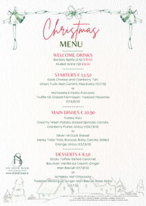 Christmas menu 2025 - strandhouse.ie/